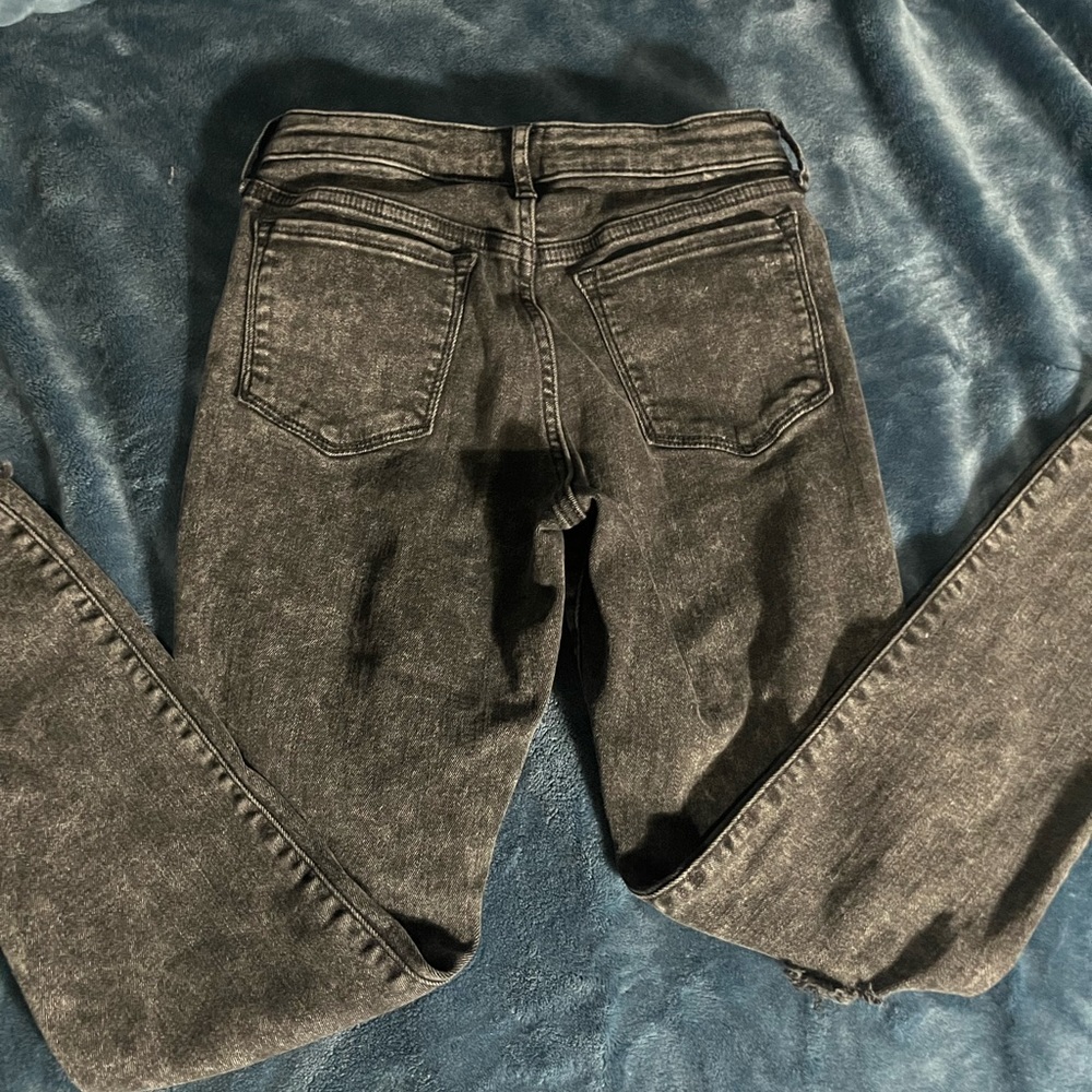 Gap kids- Washed Black stretch high rise ankle jeans